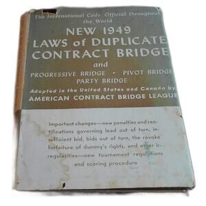 Laws of Duplicate Contract Bridge 1949 J.C. Winston Co Advance Review Copy ARC